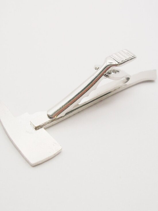 3990 Fire Axe Tie Bar, Enameled & Plated - Cal Uniforms Vintage Tie Clip Bar Firefighter Axe Mount Vernon Fire Department Necktie Holder